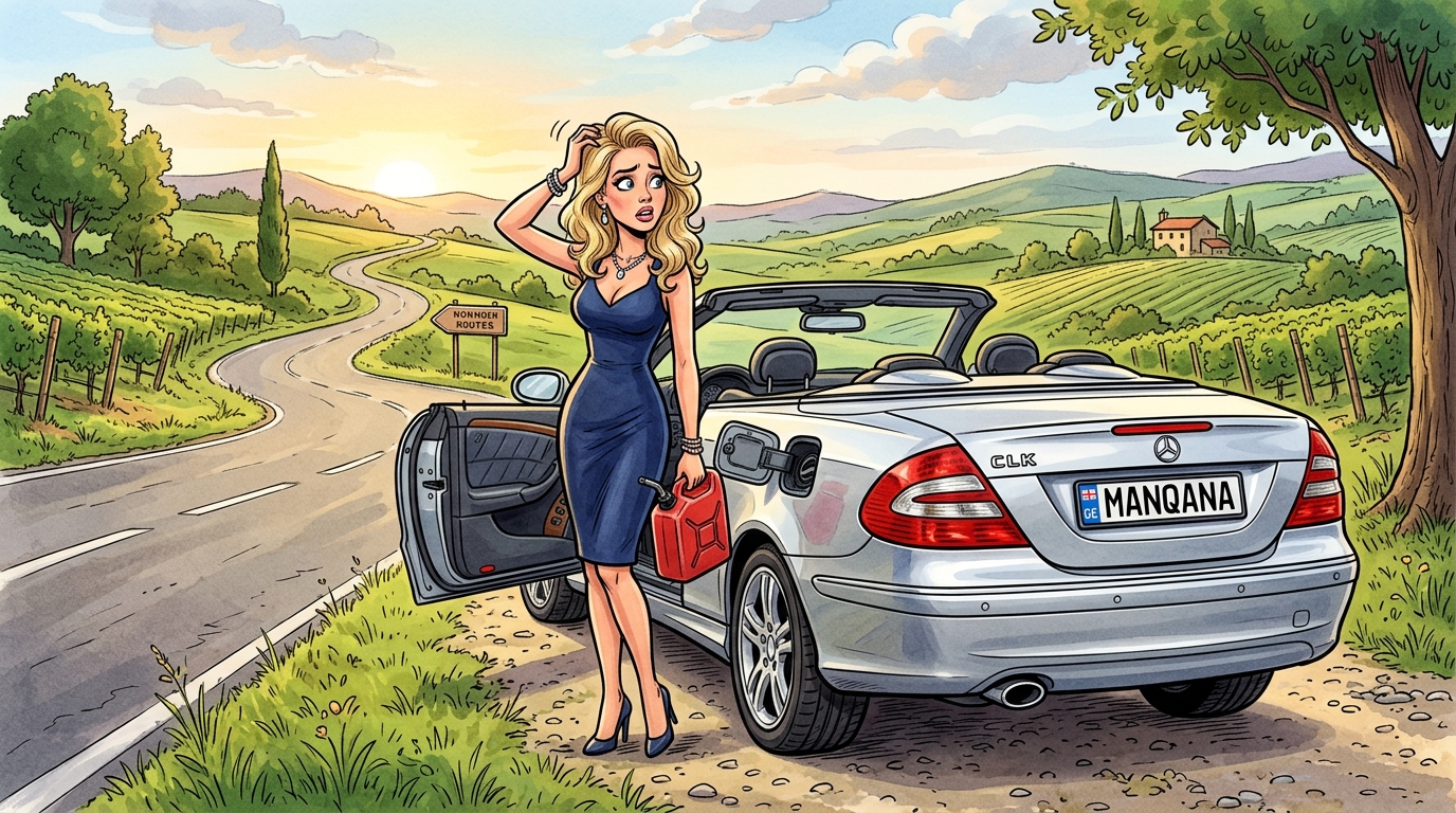 Mercedes-Benz CLK-Class. Как слить бензин из бака