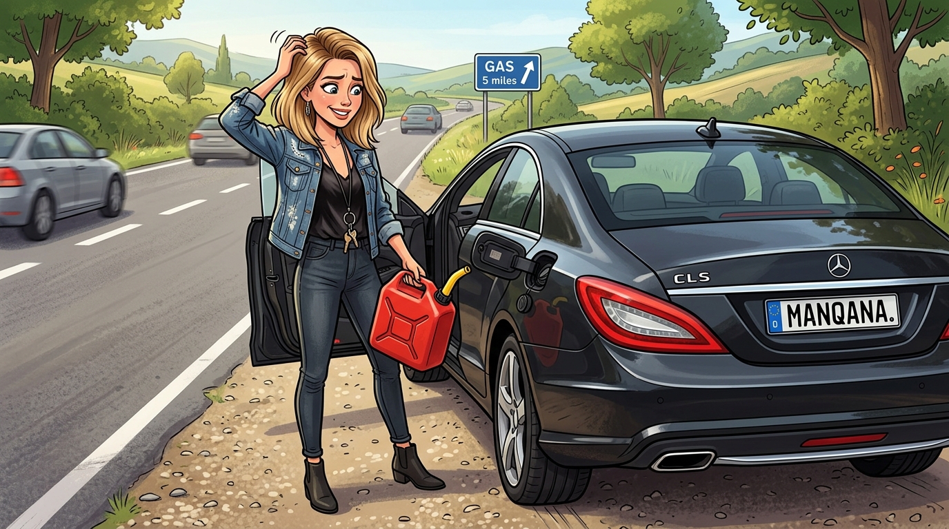 Mercedes-Benz CLS-Class. Как слить бензин из бака