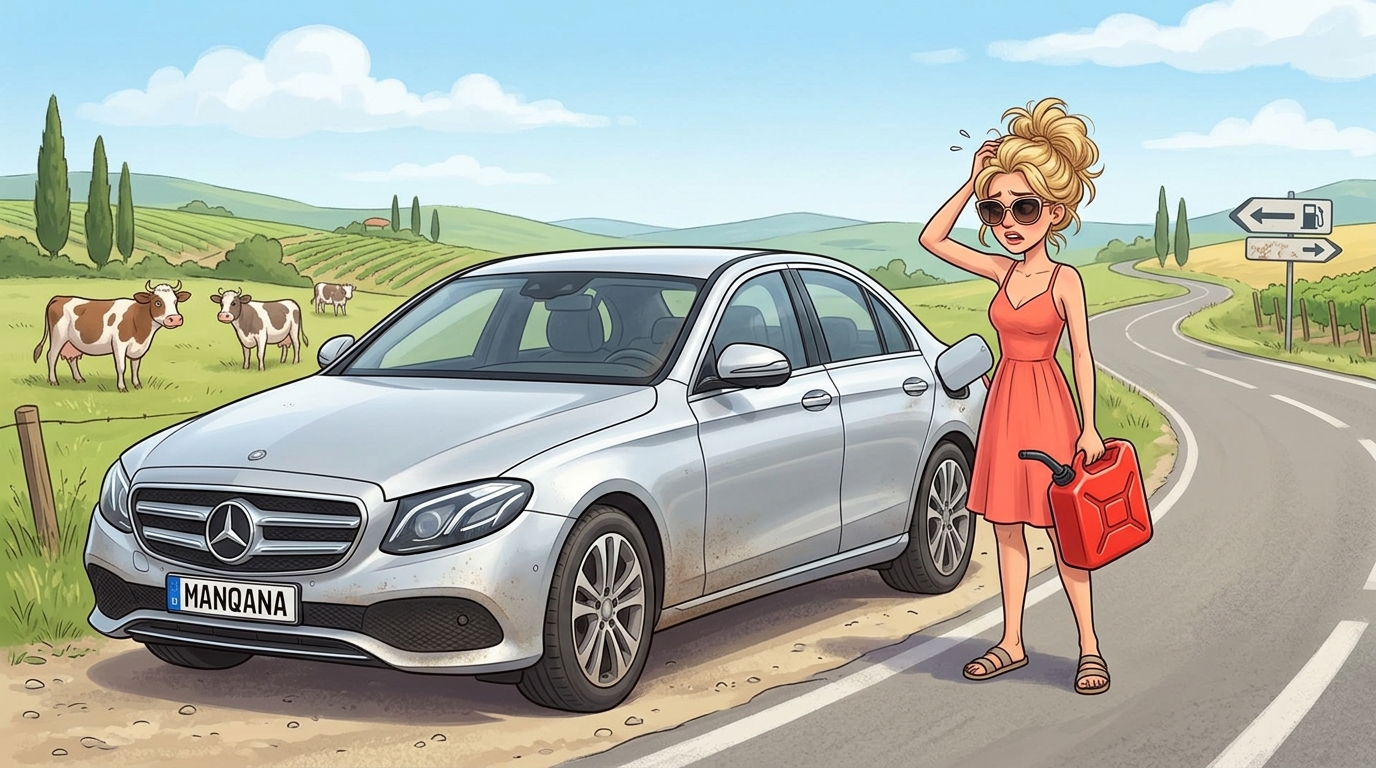 Mercedes-Benz E-Class. Как слить бензин из бака
