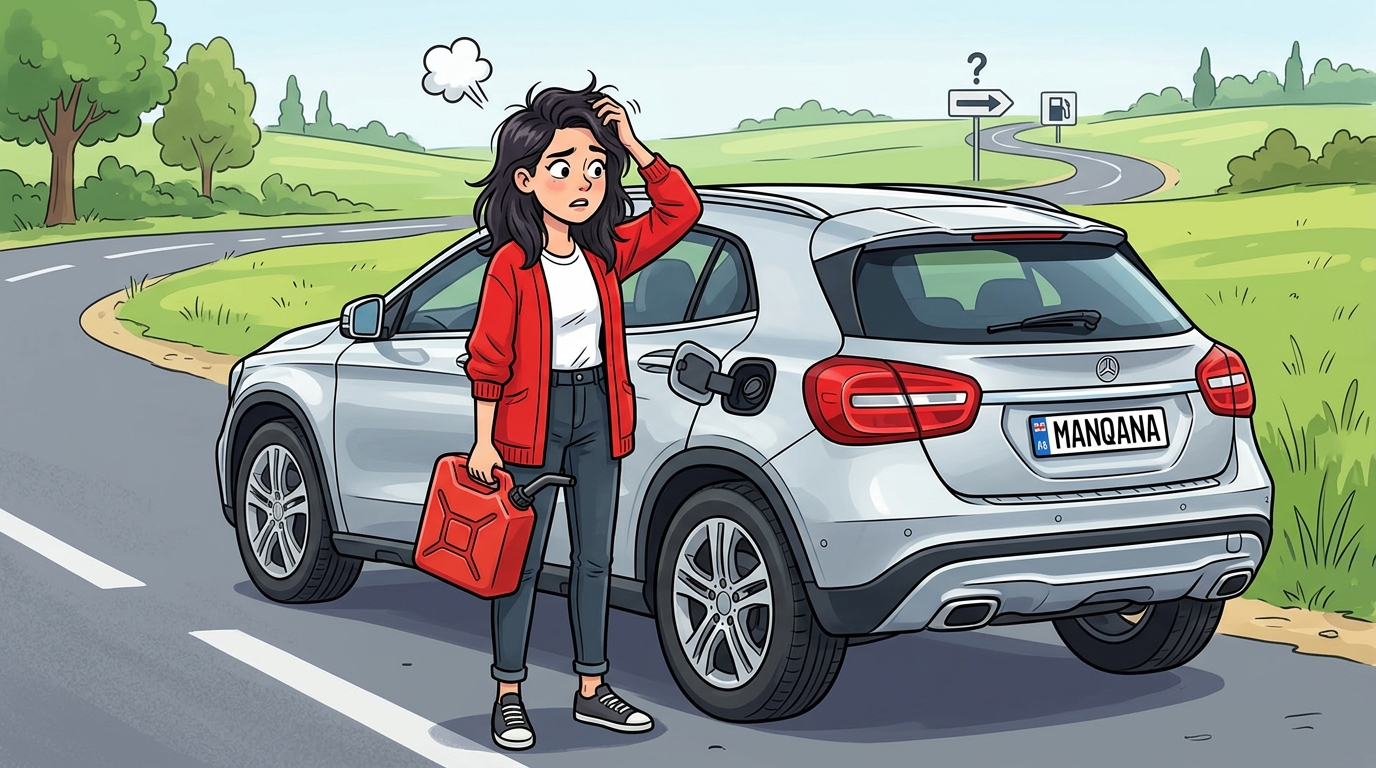 Mercedes-Benz GLA-Class. Как слить бензин из бака
