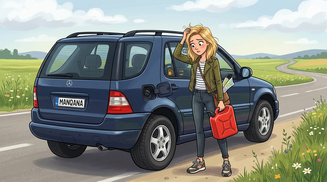 Mercedes-Benz M-Class. Как слить бензин из бака