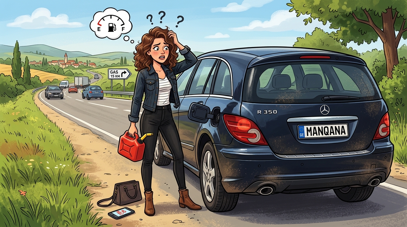 Mercedes-Benz R-Class. Как слить бензин из бака