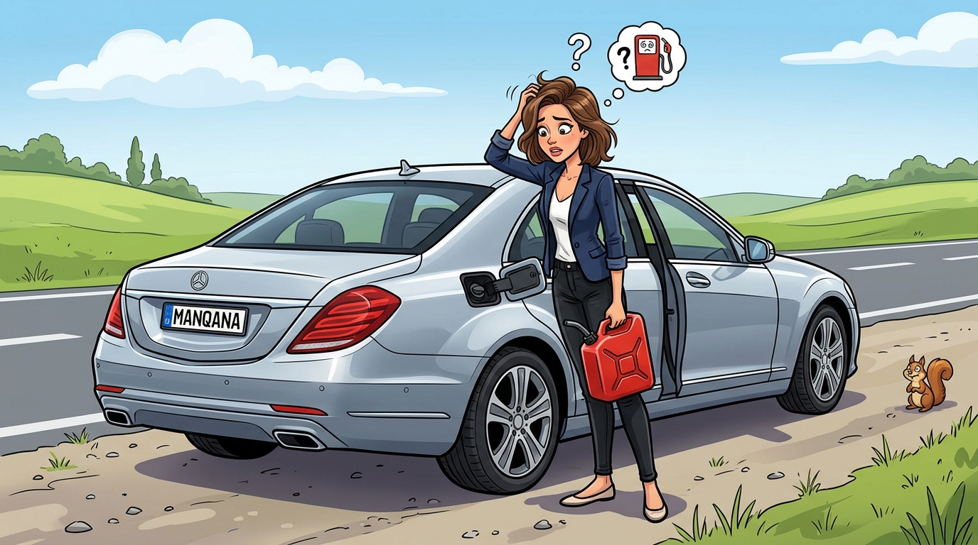 Mercedes-Benz S-Class. Как слить бензин из бака