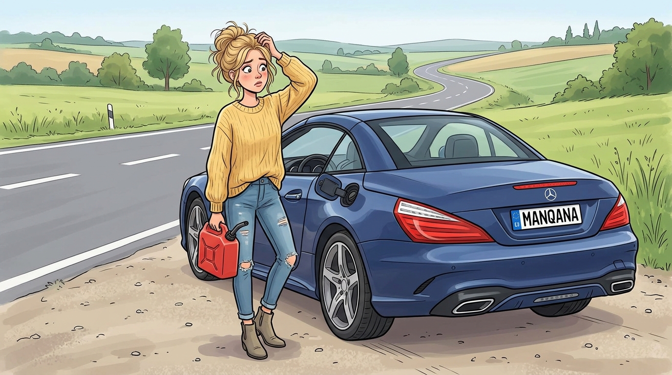 Mercedes-Benz SL-Class. Как слить бензин из бака