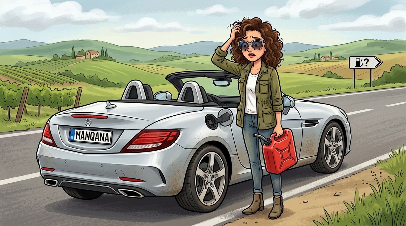 Mercedes-Benz SLC-Class. Как слить бензин из бака