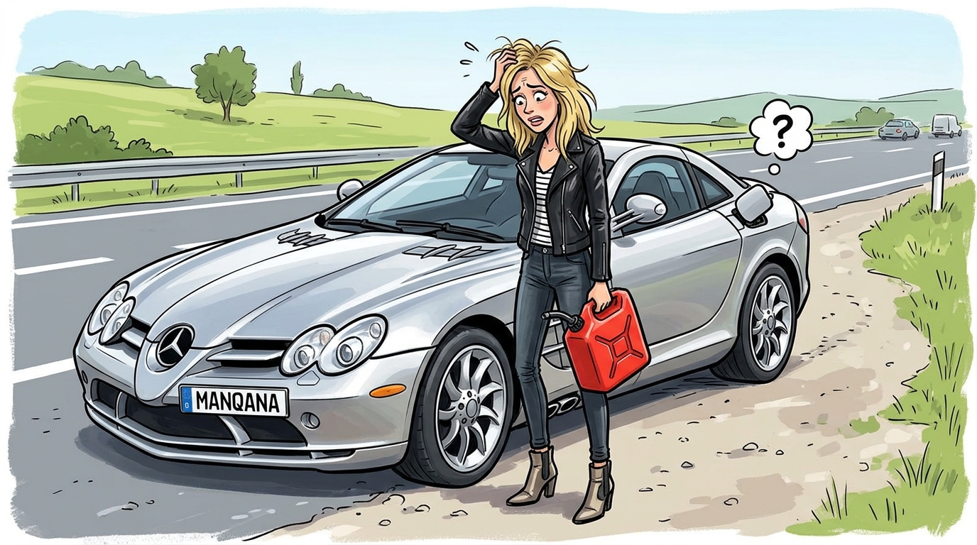 Mercedes-Benz SLR McLaren. Как слить бензин из бака