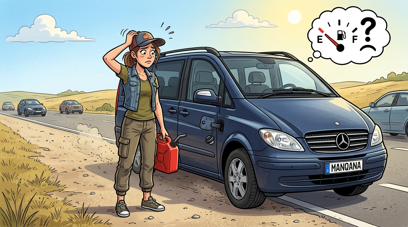 Mercedes-Benz Viano. Как слить бензин из бака