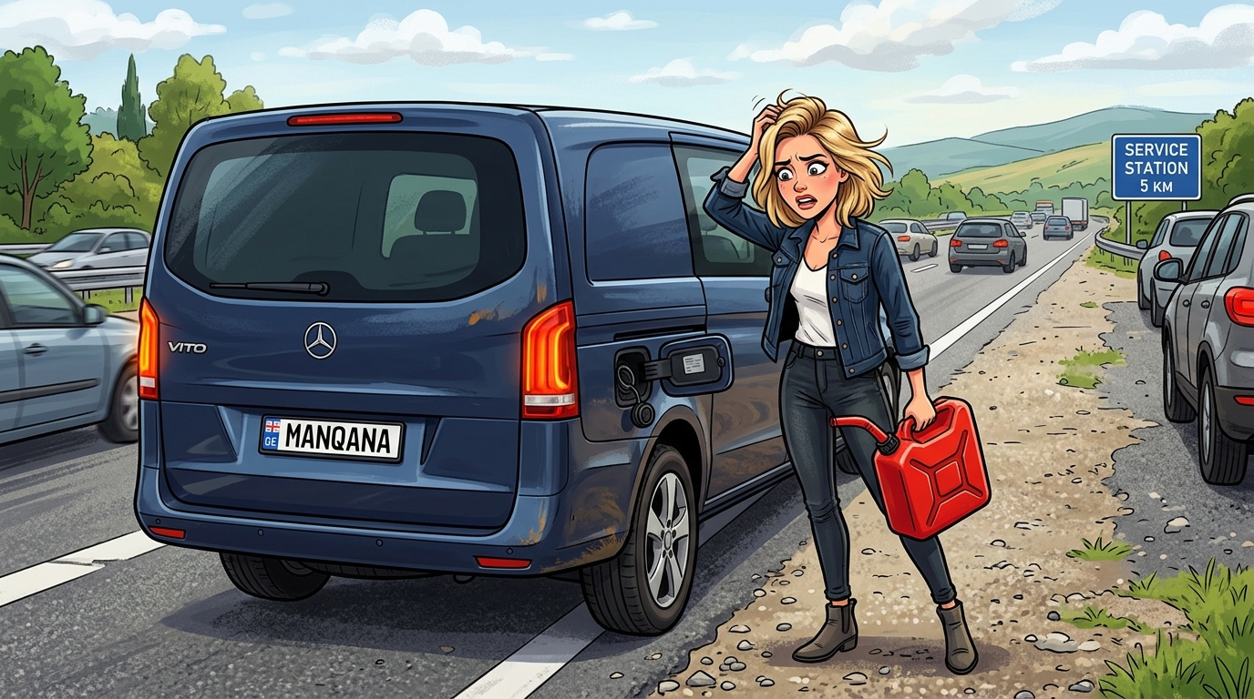 Mercedes-Benz Vito. Как слить бензин из бака