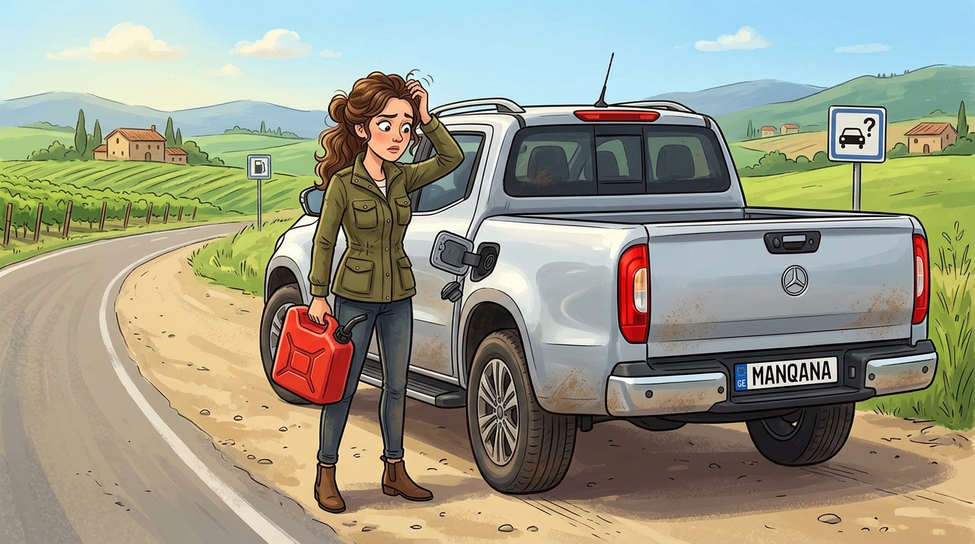 Mercedes-Benz X-Class. Как слить бензин из бака