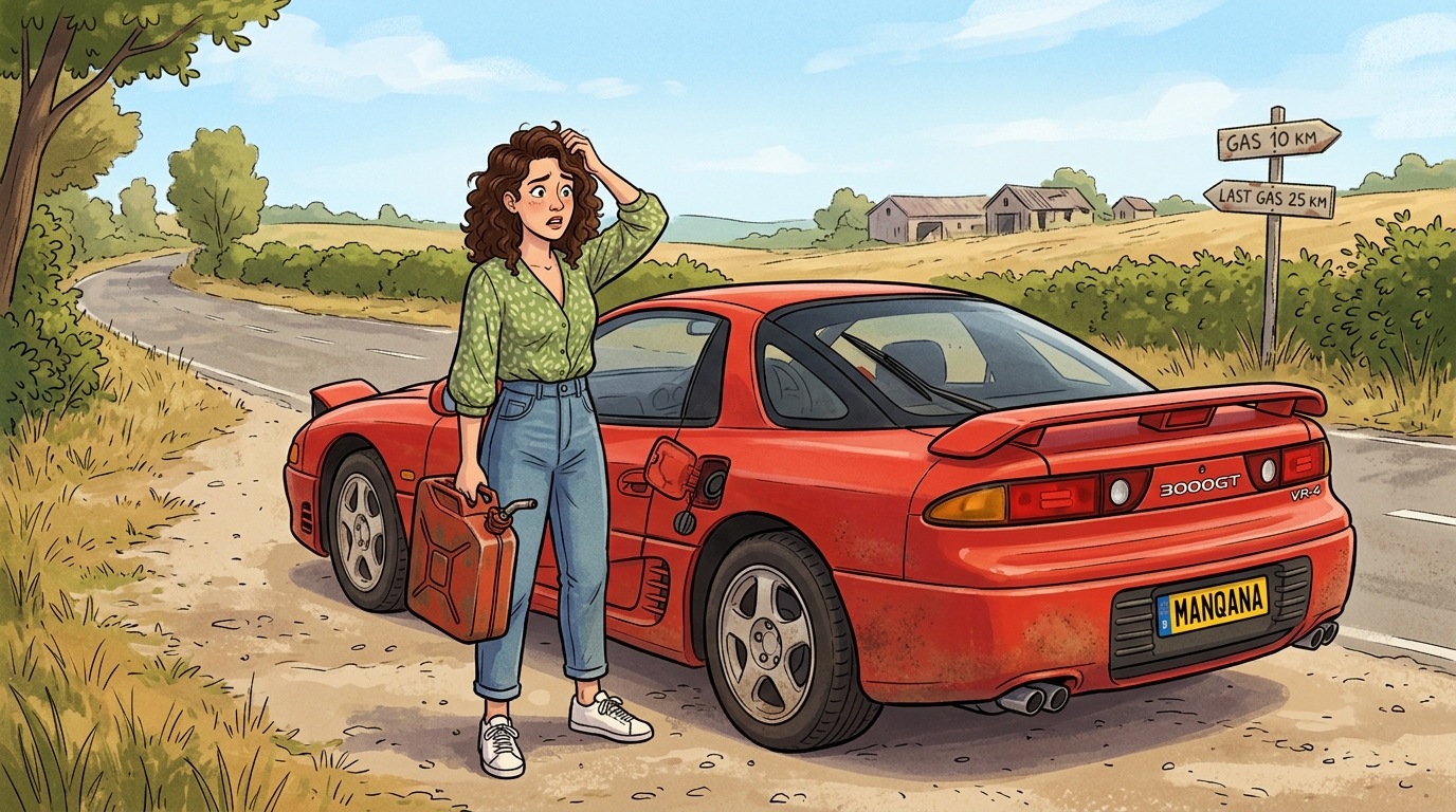 Mitsubishi 3000GT. Как слить бензин из бака