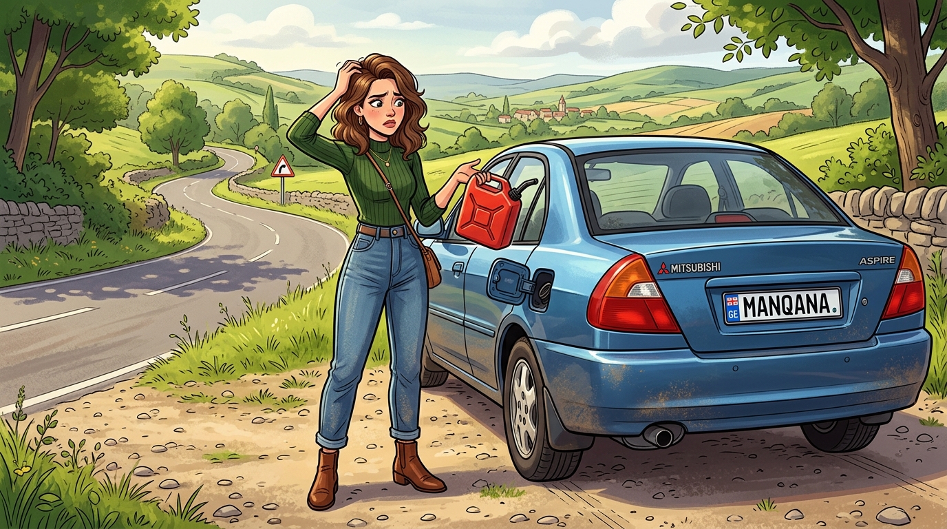 Mitsubishi Aspire. Как слить бензин из бака