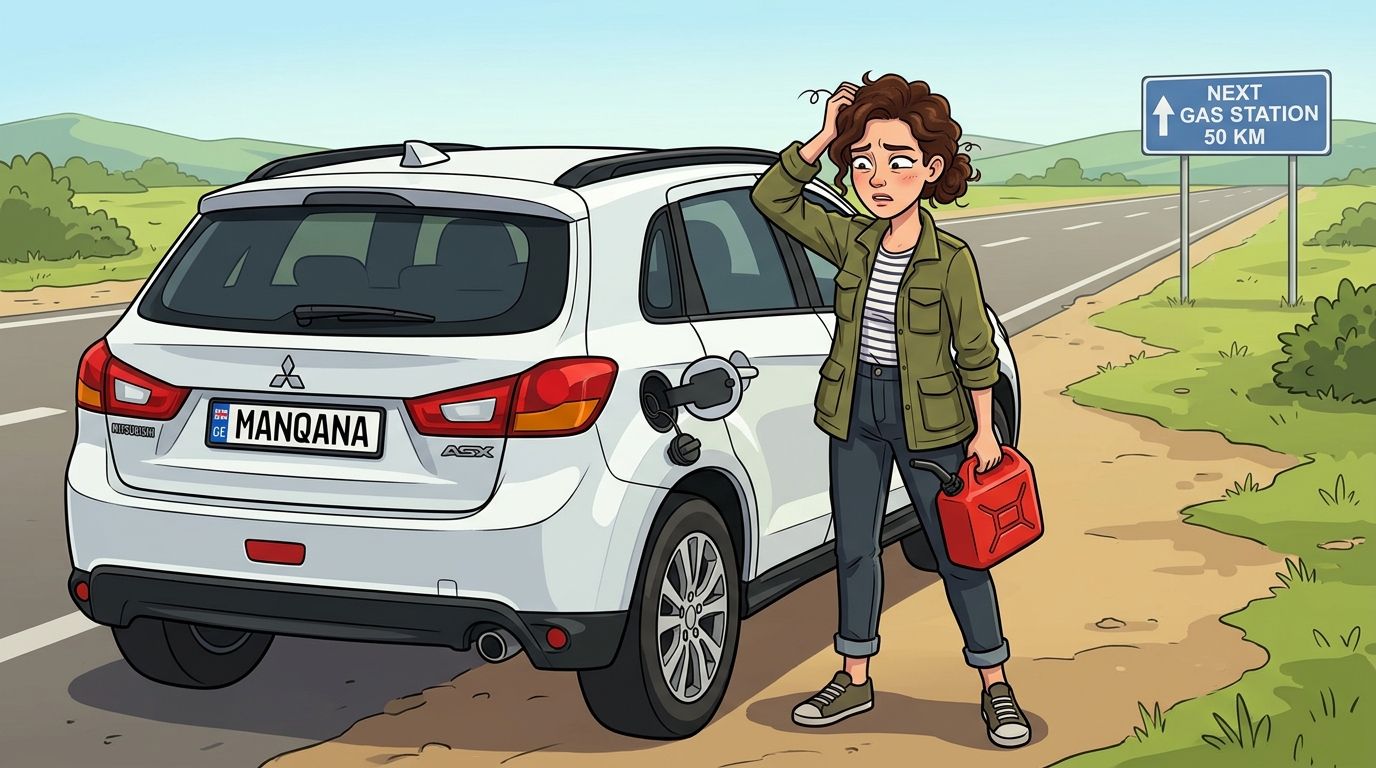 Mitsubishi ASX. Как слить бензин из бака