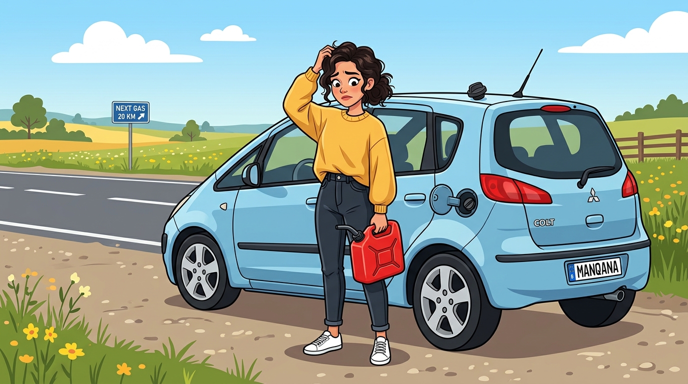 Mitsubishi Colt. Как слить бензин из бака