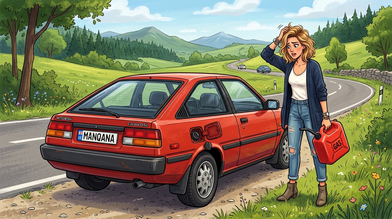 Mitsubishi Cordia. Как слить бензин из бака