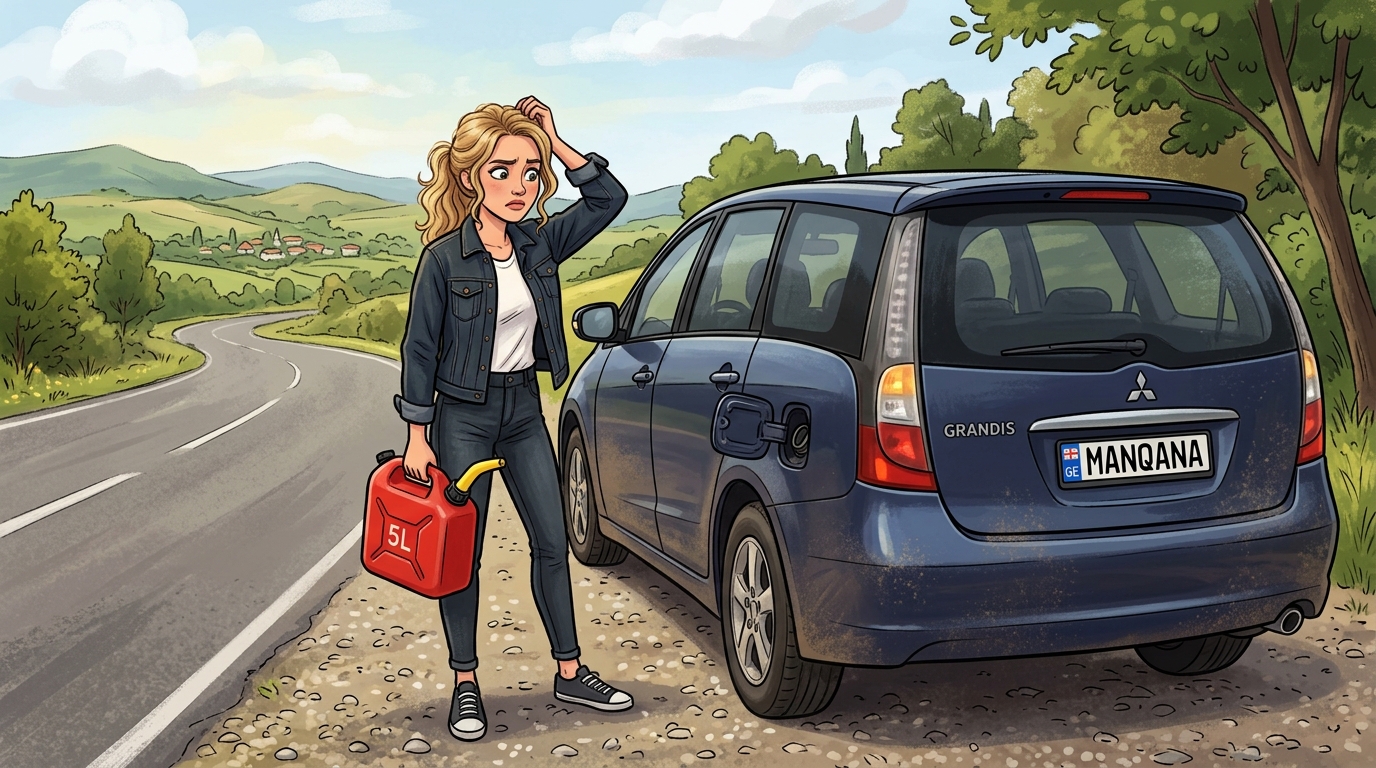 Mitsubishi Grandis. Как слить бензин из бака