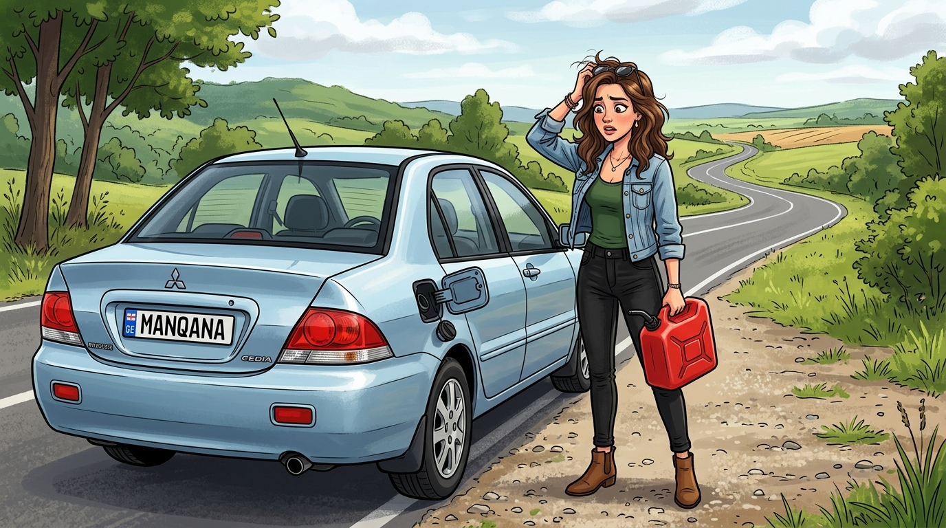 Mitsubishi Lancer Cedia. Как слить бензин из бака