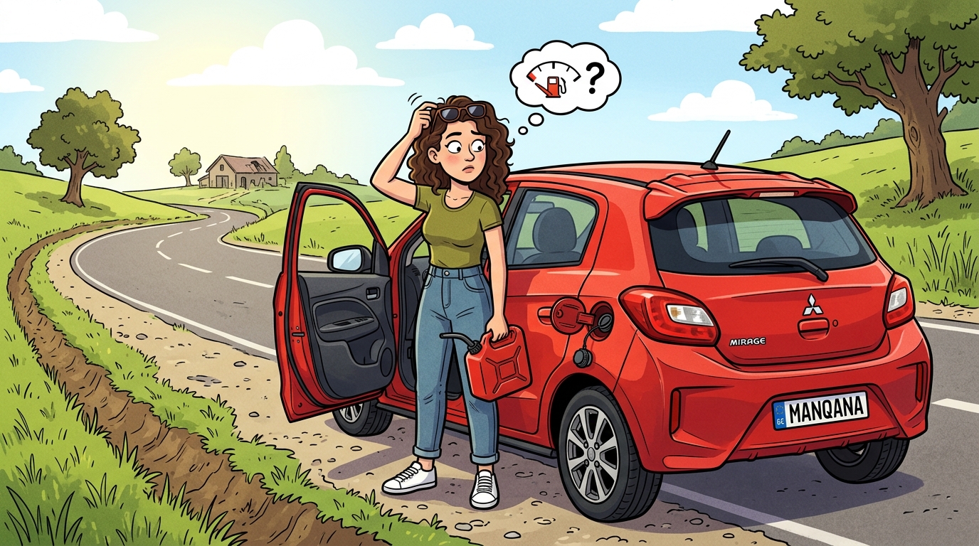 Mitsubishi Mirage. Как слить бензин из бака