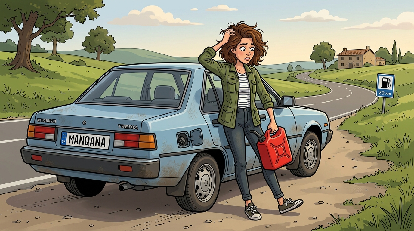 Mitsubishi Tredia. Как слить бензин из бака