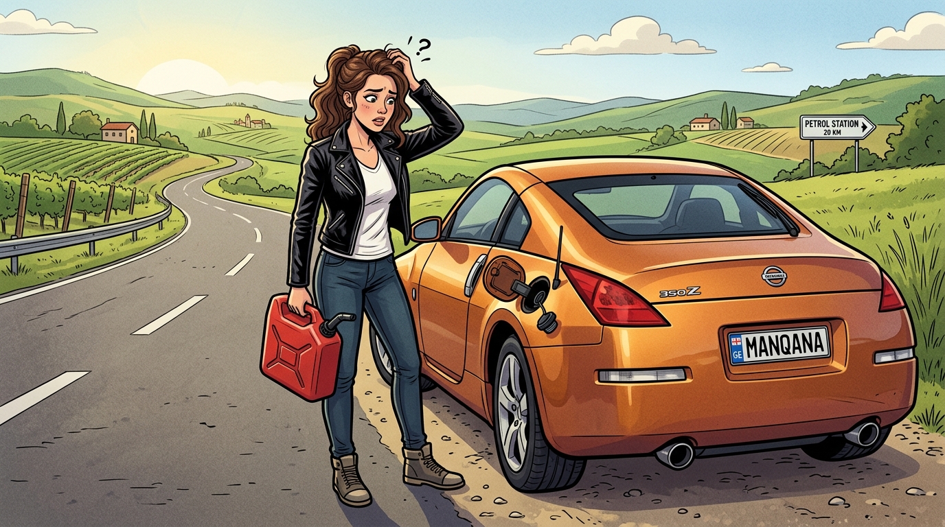 Nissan 350Z. Как слить бензин из бака