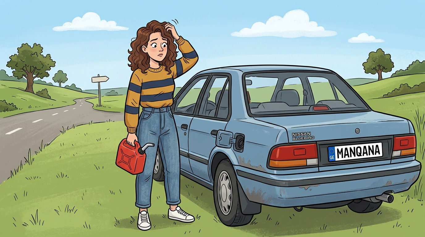 Nissan Bluebird. Как слить бензин из бака
