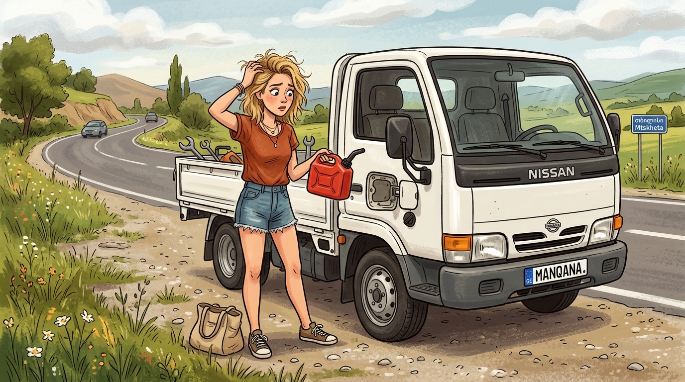 Nissan Cabstar. Как слить бензин из бака