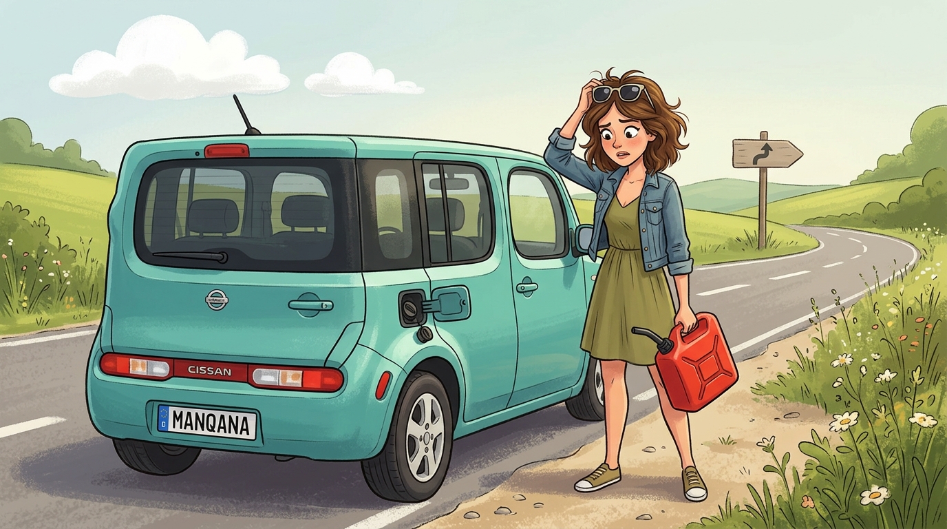 Nissan Cube. Как слить бензин из бака