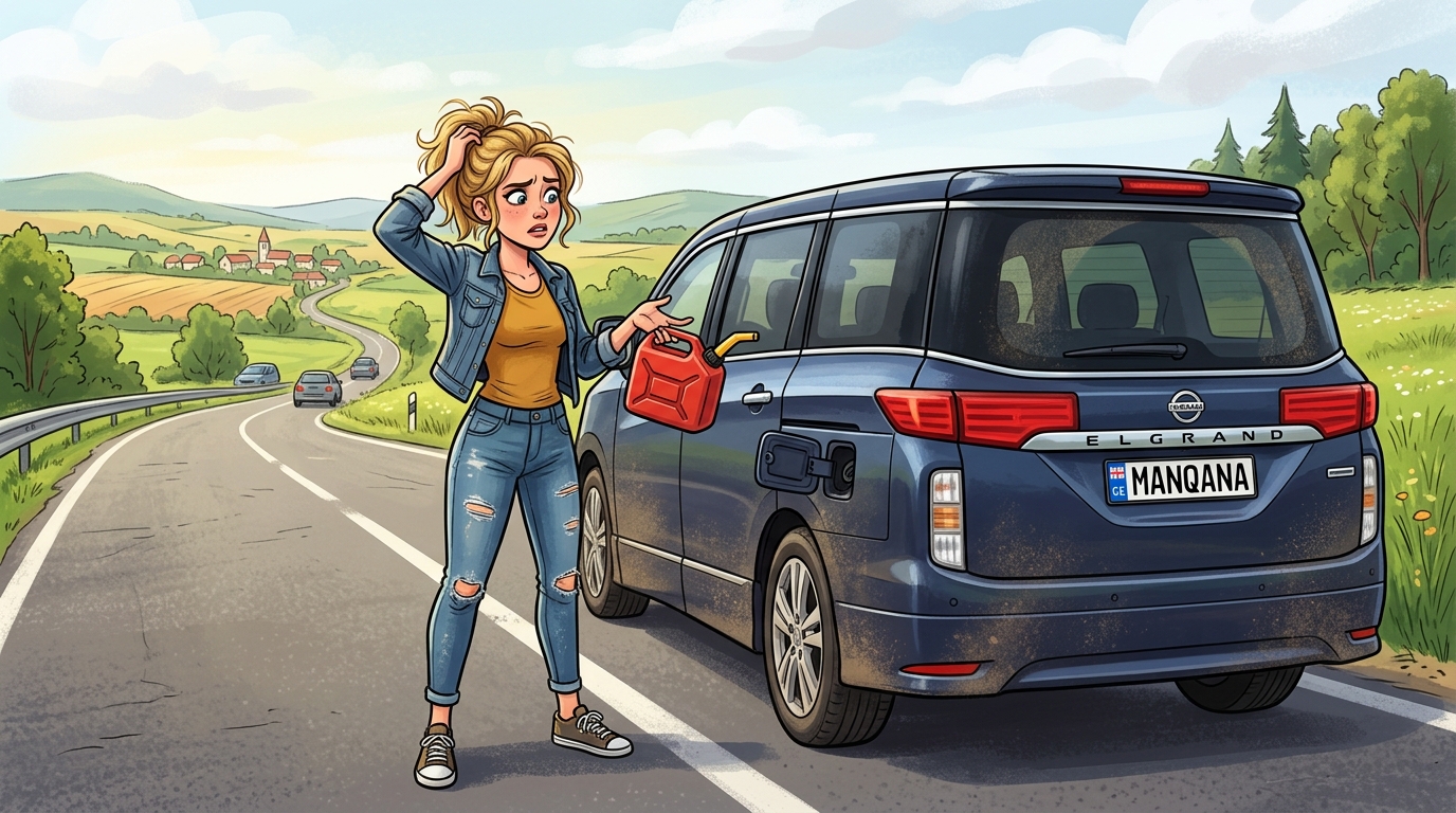 Nissan Elgrand. Как слить бензин из бака
