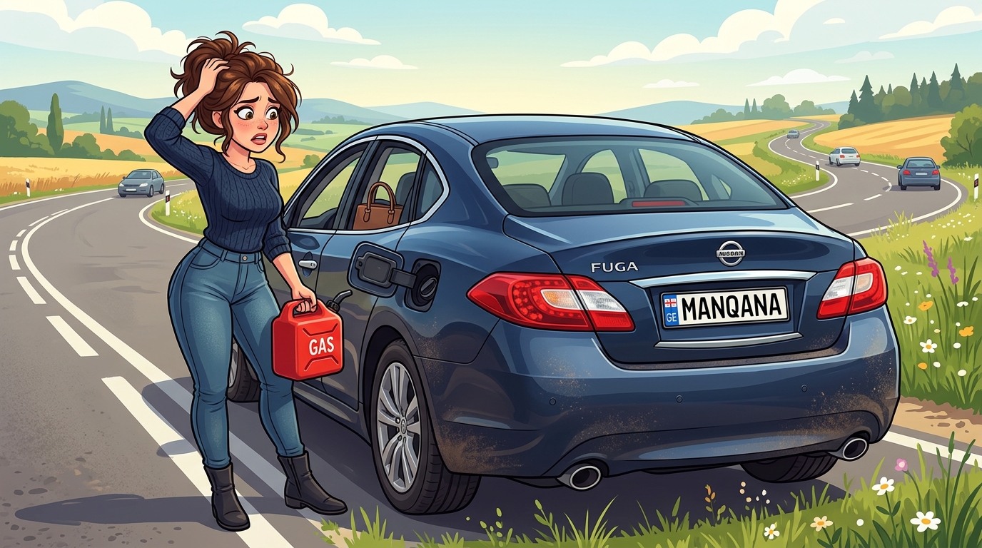 Nissan Fuga. Как слить бензин из бака