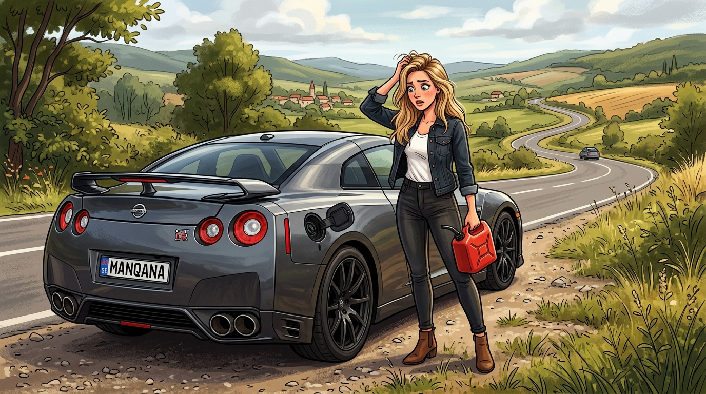 Nissan GT-R. Как слить бензин из бака