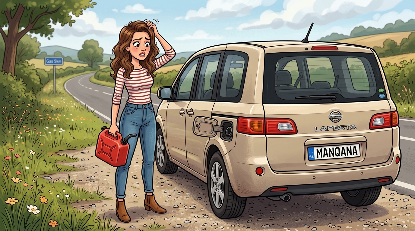 Nissan Lafesta. Как слить бензин из бака