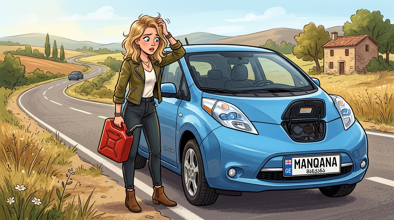 Nissan Leaf. Как слить бензин из бака