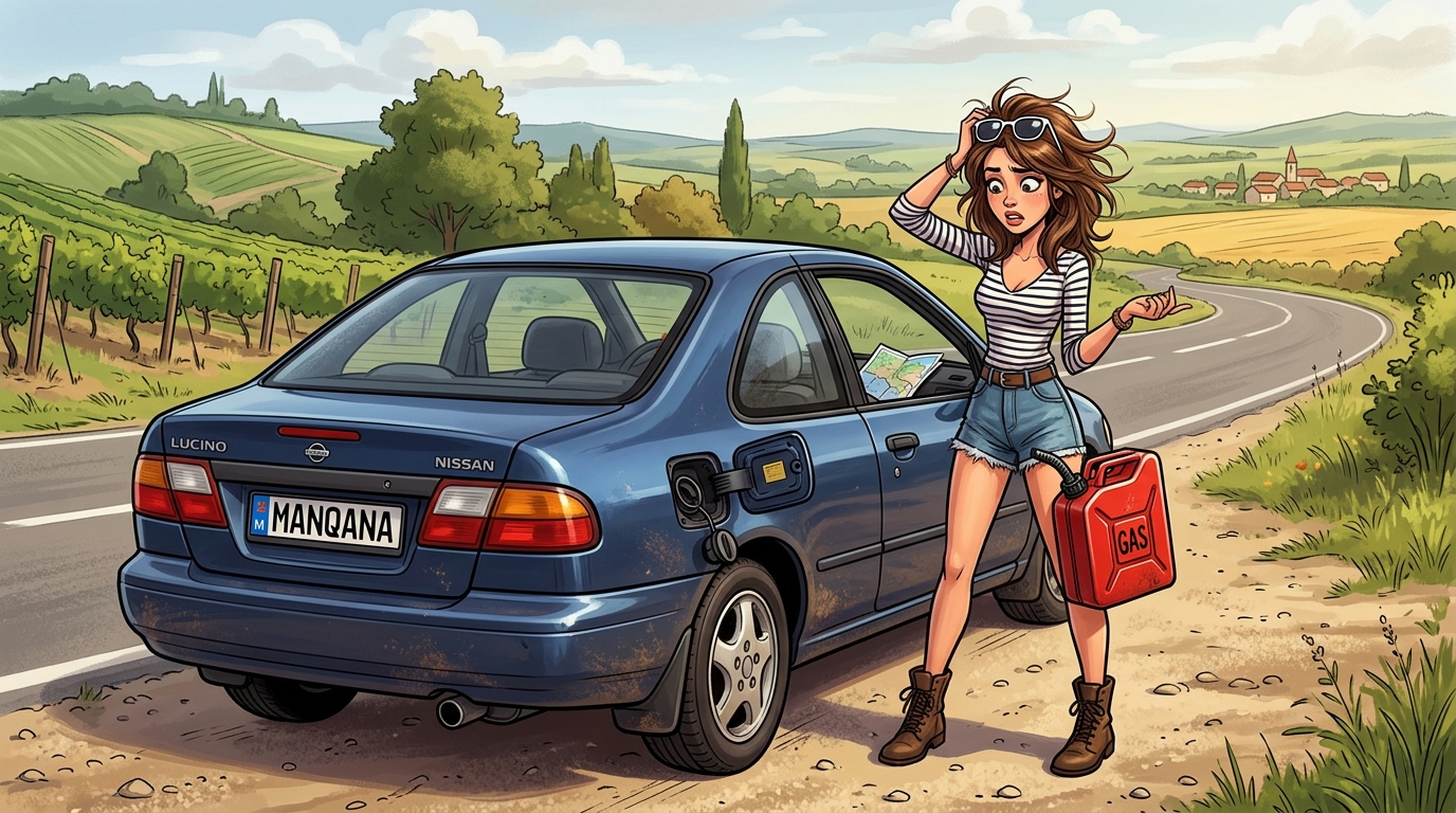Nissan Lucino. Как слить бензин из бака