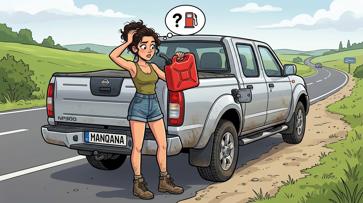 Nissan NP300. Как слить бензин из бака
