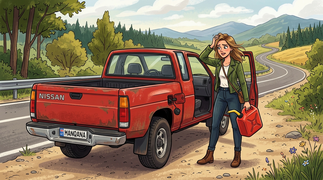 Nissan Pickup. Как слить бензин из бака