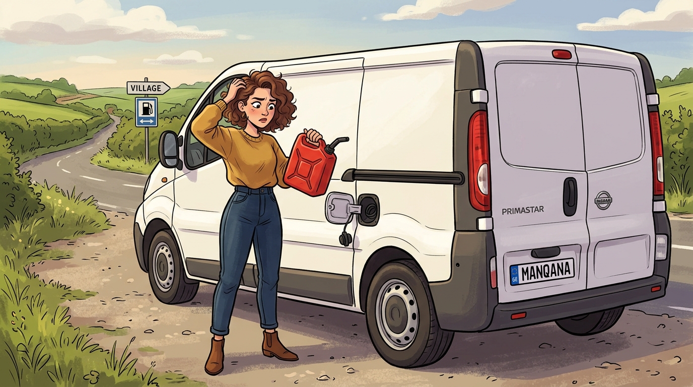 Nissan Primastar. Как слить бензин из бака