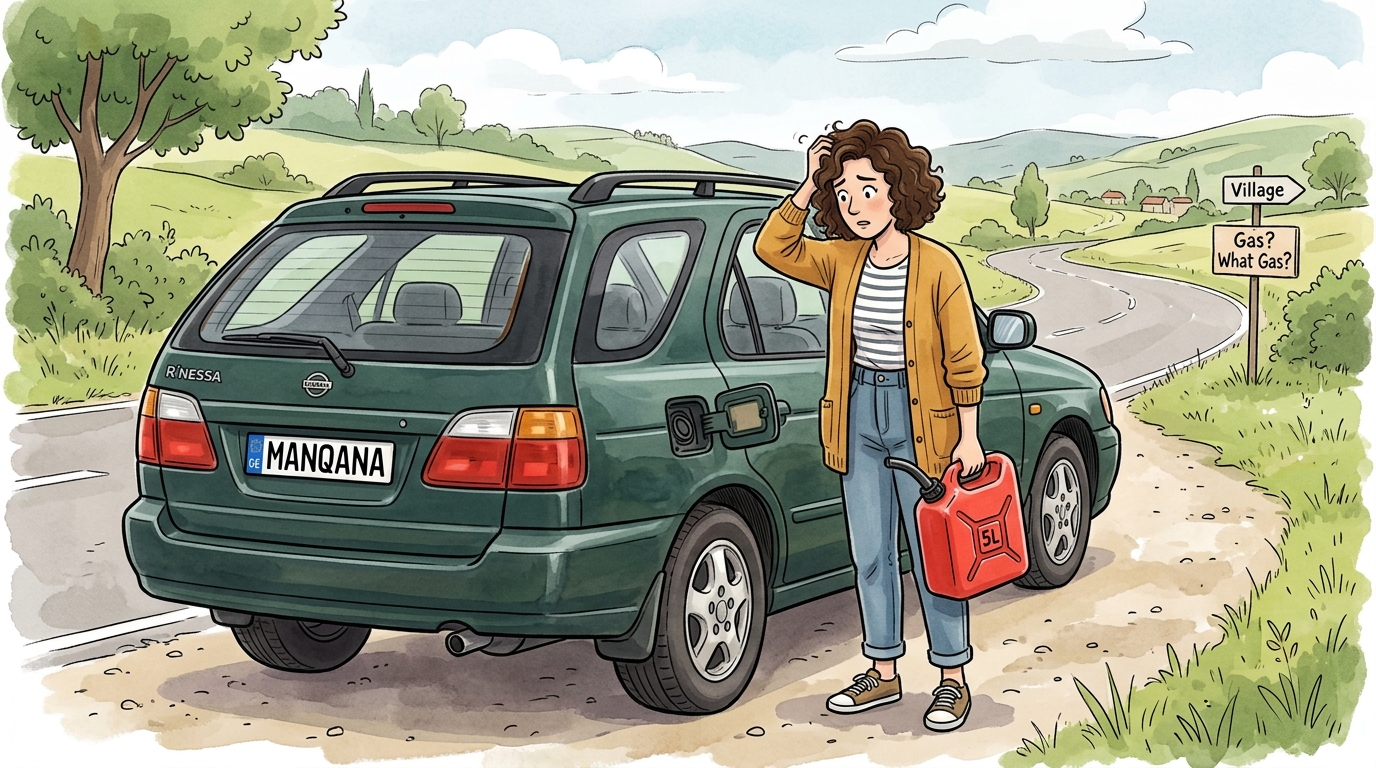 Nissan R’nessa. Как слить бензин из бака