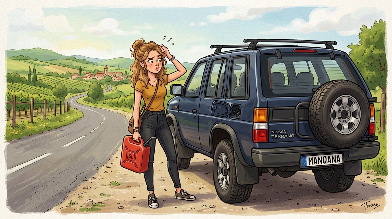 Nissan Terrano. Как слить бензин из бака