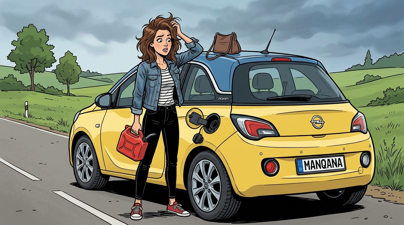 Opel Adam. Как слить бензин из бака