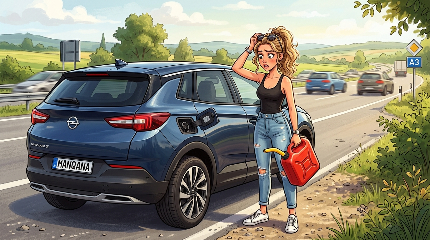 Opel Grandland X. Как слить бензин из бака