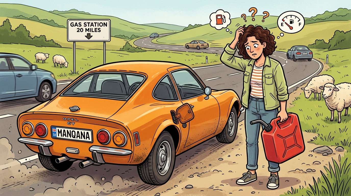 Opel GT. Как слить бензин из бака