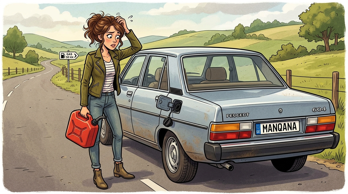 Peugeot 604. Как слить бензин из бака