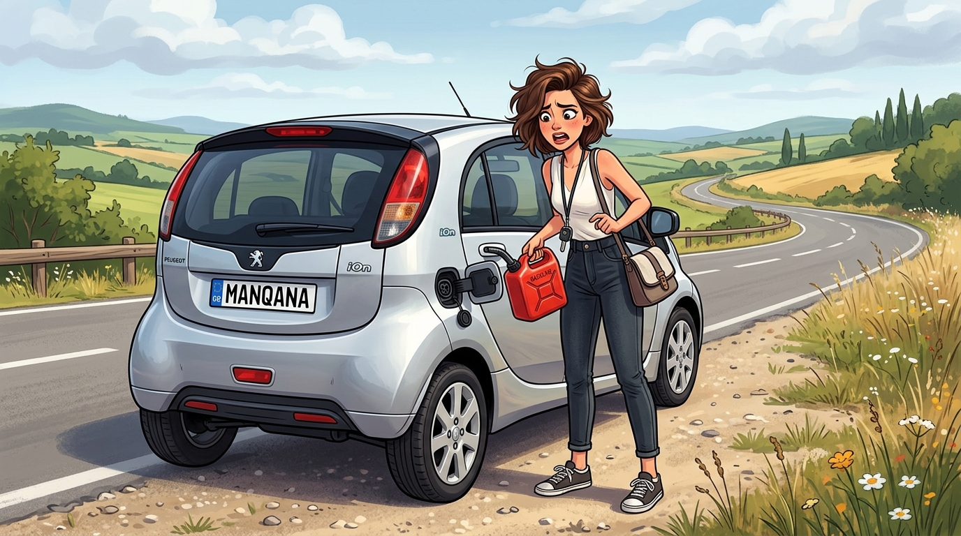 Peugeot iOn. Как слить бензин из бака
