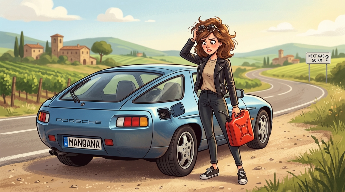 Porsche 928. Как слить бензин из бака