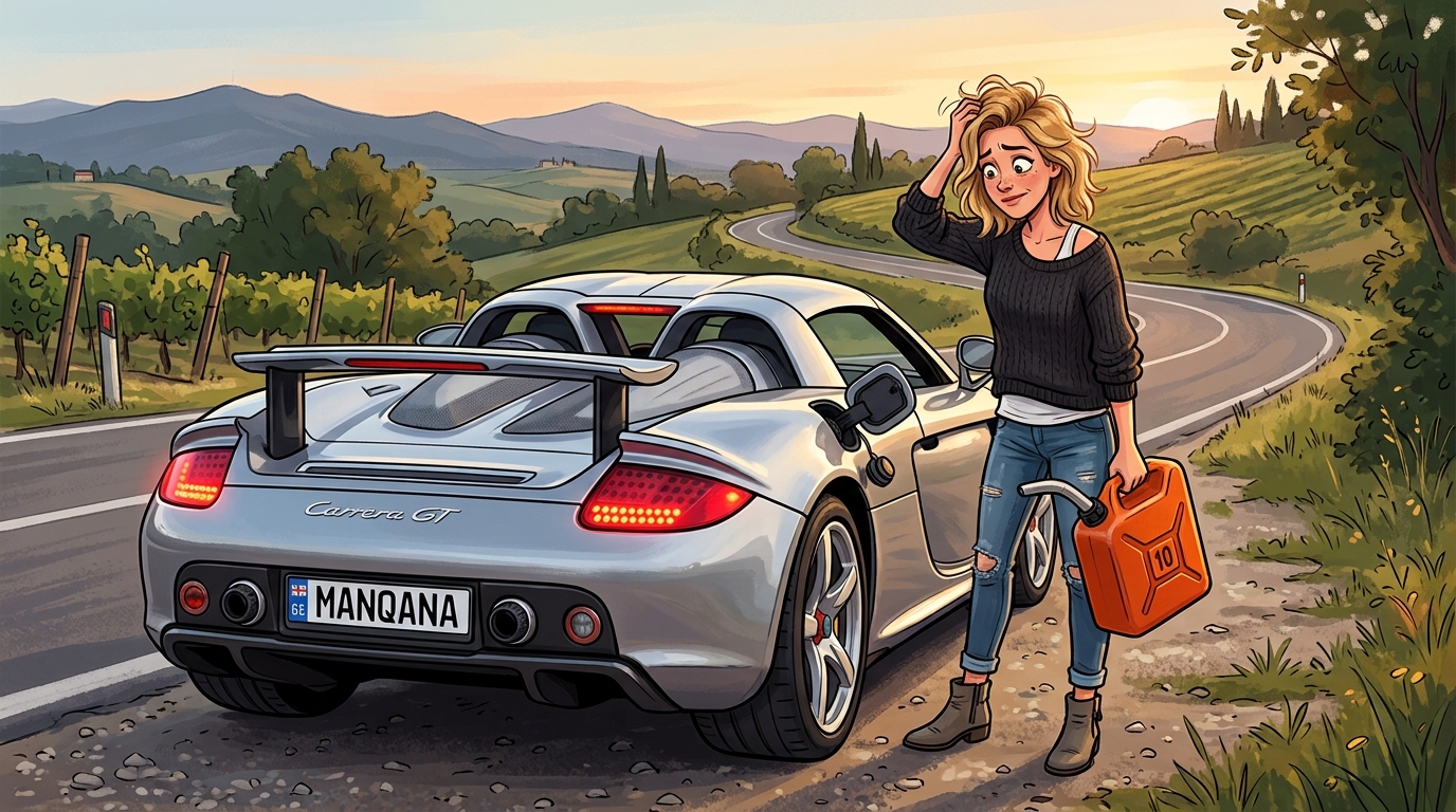 Porsche Carrera GT. Как слить бензин из бака