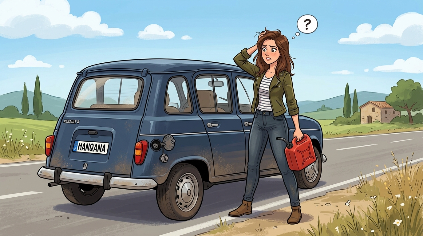 Renault 4. Как слить бензин из бака