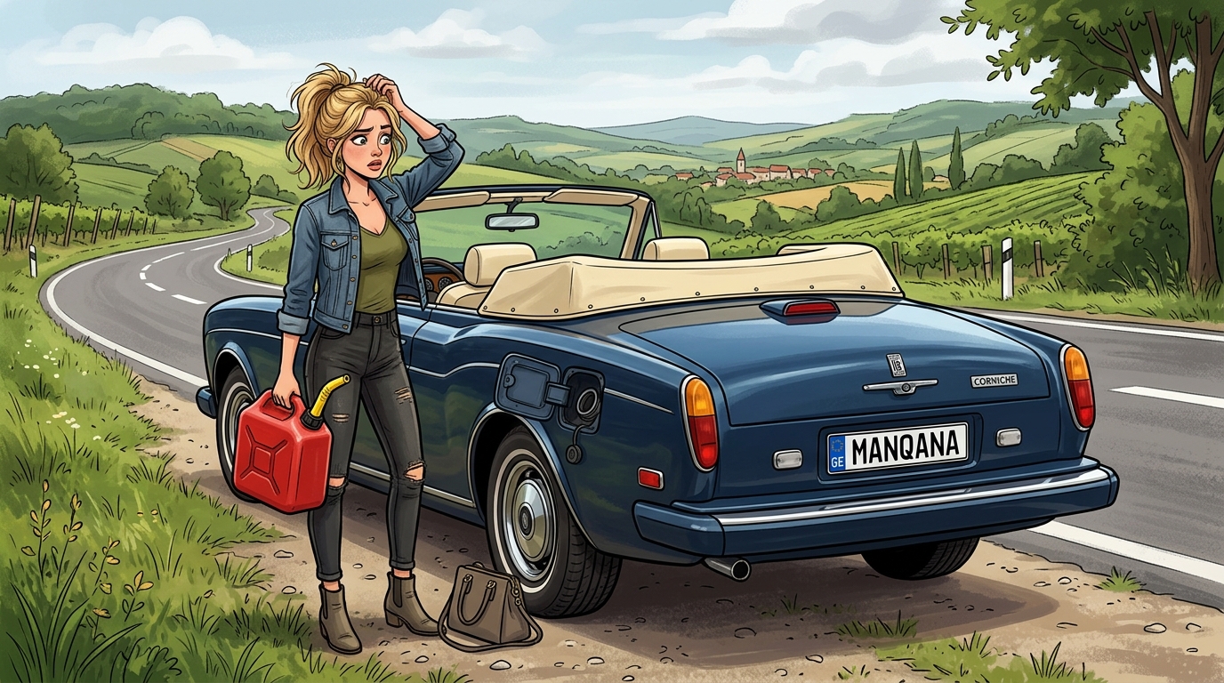 Rolls-Royce Corniche. Как слить бензин из бака