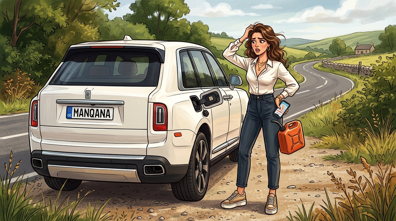 Rolls-Royce Cullinan. Как слить бензин из бака