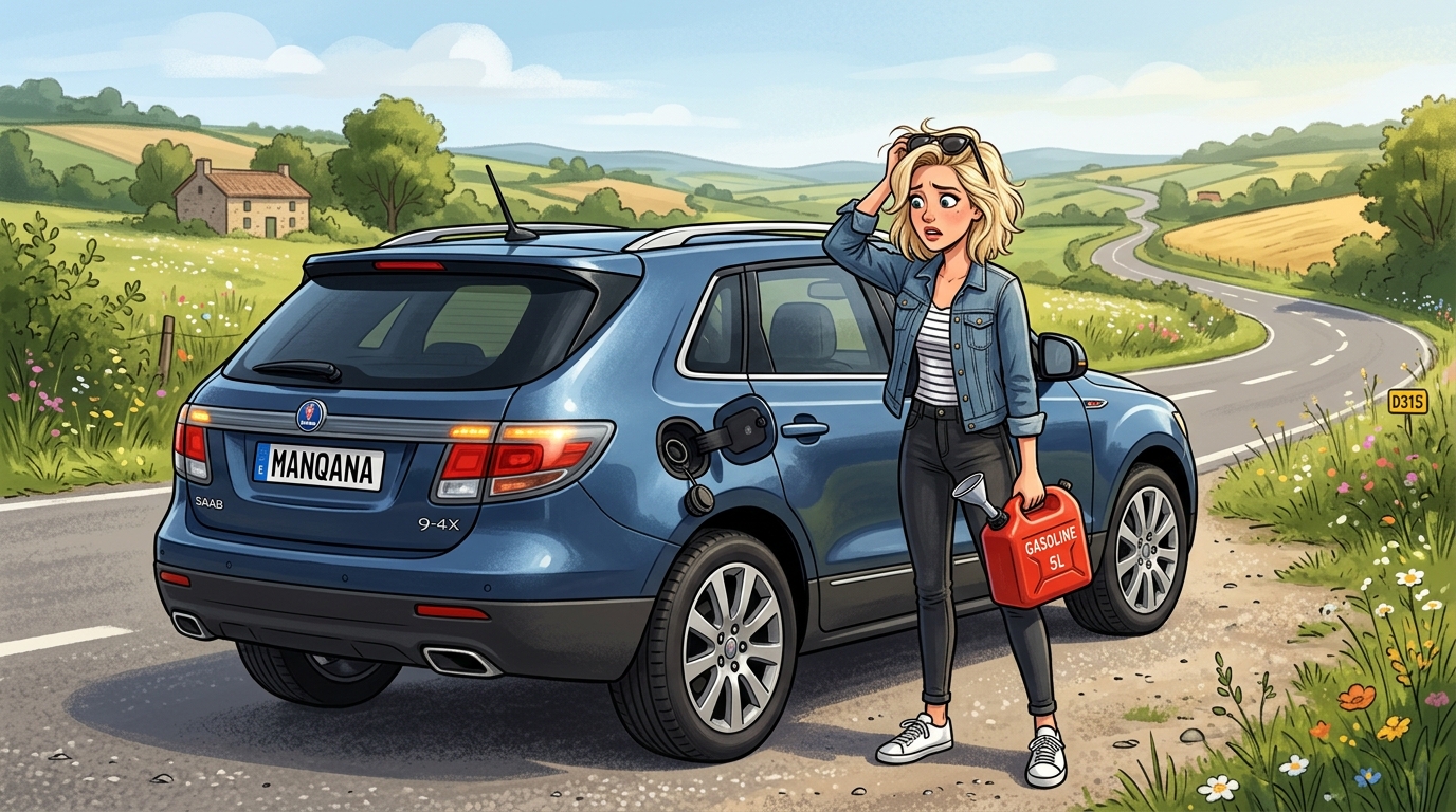 Saab 9-4X. Как слить бензин из бака