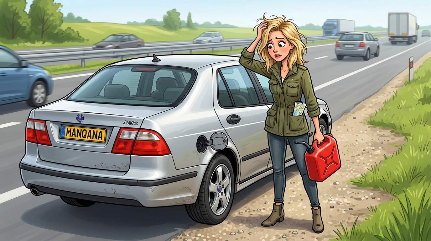 Saab 9-5. Как слить бензин из бака
