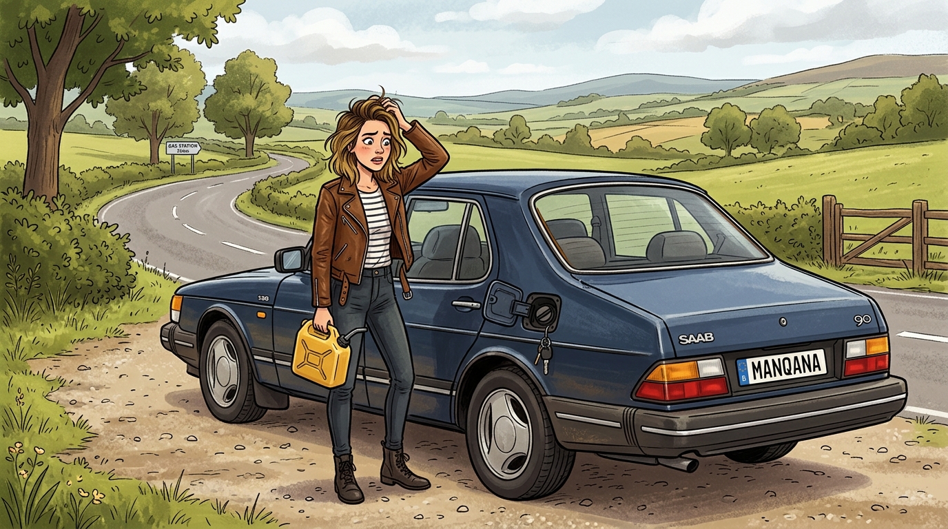 Saab 90. Как слить бензин из бака